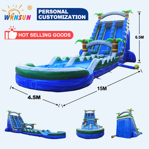 Hot Sell 20ft  30ft  commercial inflatable water slide with pool marble water slide for adult kids inflatable water slide