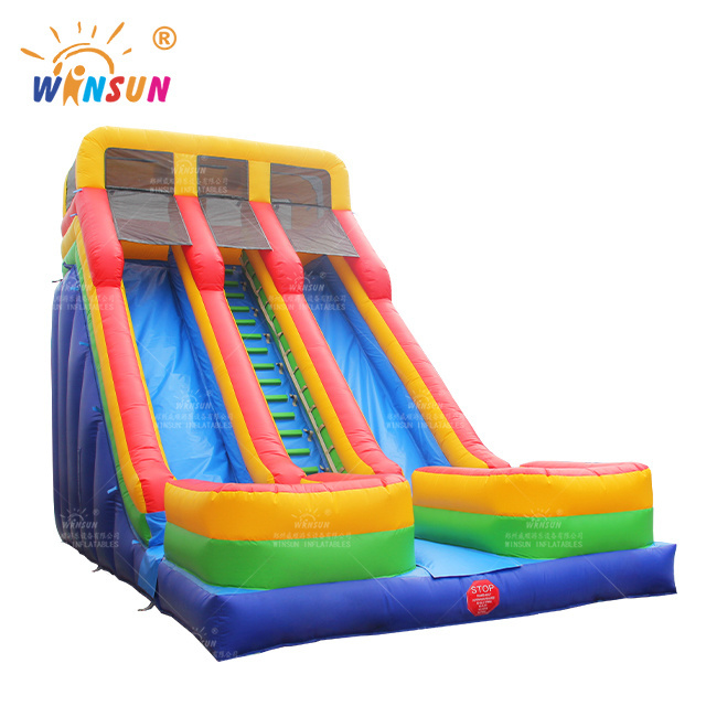 Double way slide commercial inflatable water slide, inflatable dry slide dual purpose for Adult kids