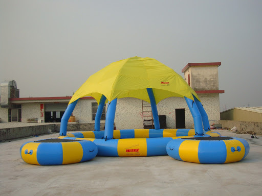 multicolor inflatable round swimming pool dome with tent cover, cheap swimming pool with sunshine tent