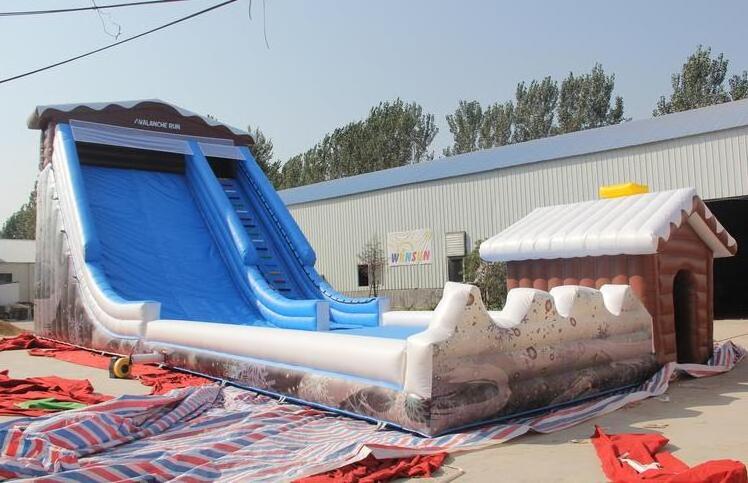 Commercial Toboggan Run inflatable slide giant snow slide,snow tubing slide toboganes