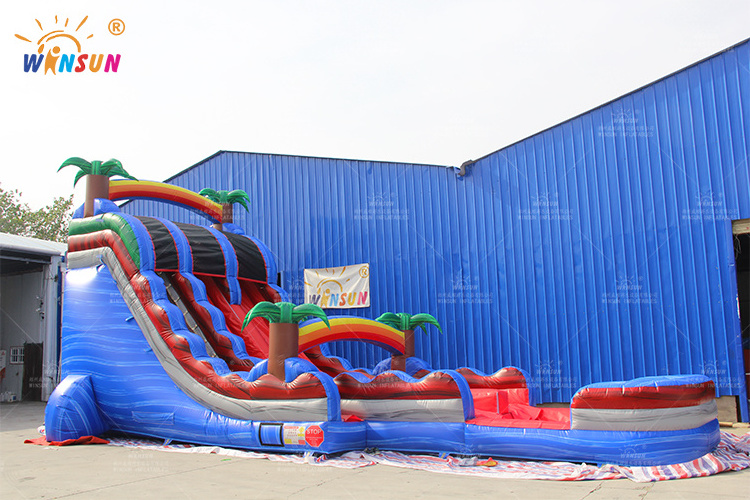 19ft Water Slide  inflatable water slides with pool commercial big tropical water slides for yard