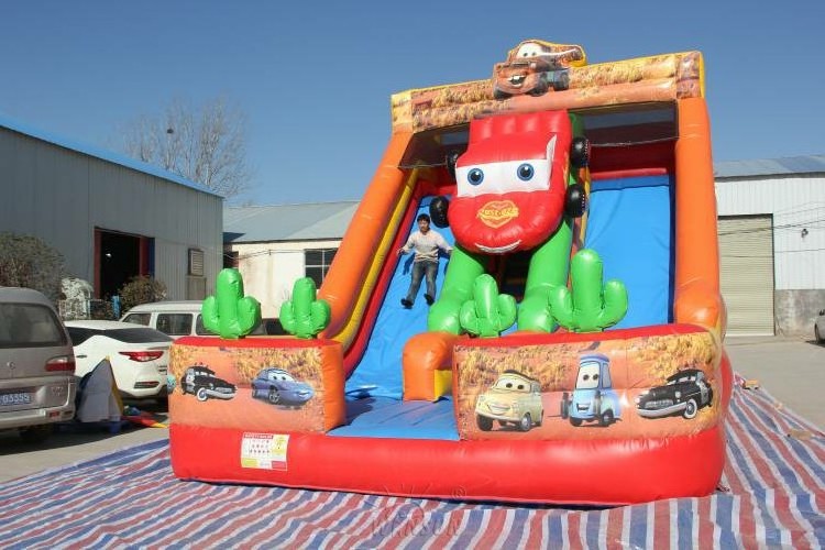 giant 25ft inflatable slide mc-queen super mario water slide