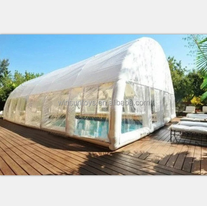 Air sealed Inflatable swimming pool cover dome tent   Inflatable bar stage disco LED tent