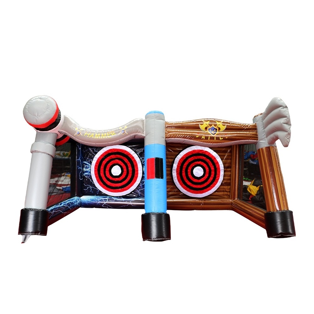 New inflatable sport games inflatable hammer throwing game toss axe throwing game for sale