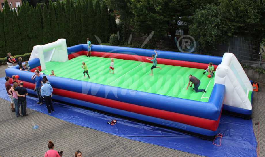 buy factory sale  outdoor soap football field inflatable soccer pitch inflatable games for events soccer field for sale