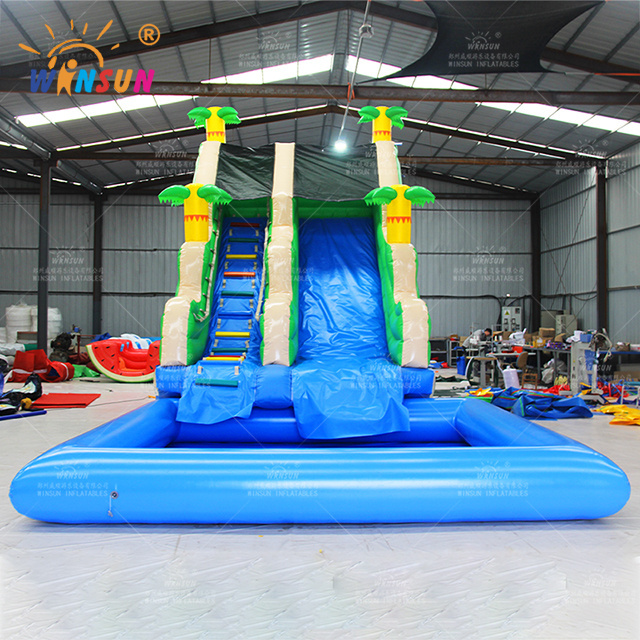 beach inflatable water slide with airtight pool commercial inflatable backyard slide toboggan