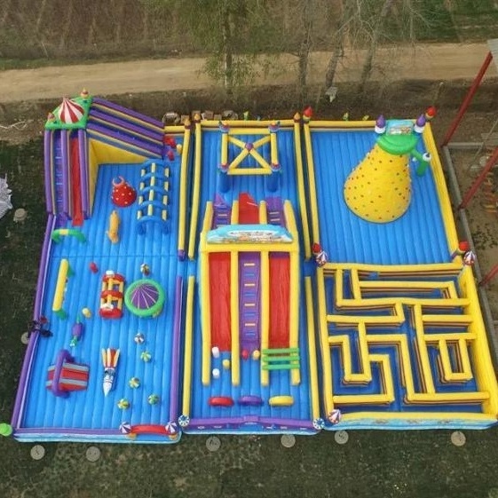 Super delux huge inflatable fun city combo trampoline for rentals, inflatable play zones, inflatable fun city for sale