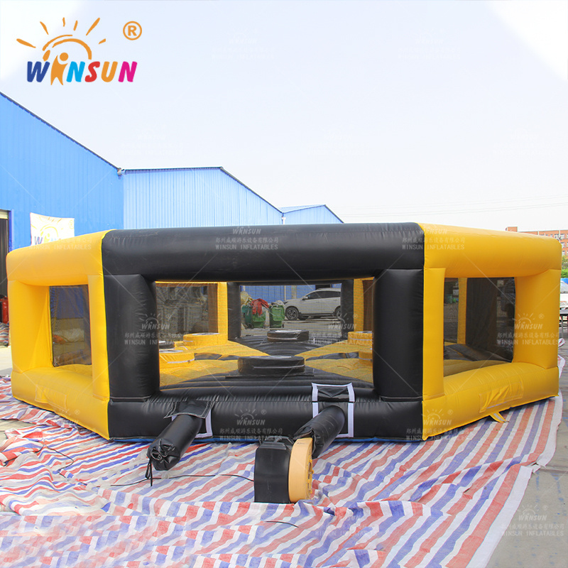 mechanical inflatable toxic meltdown inflatable wipeout game sweeper game for kids adults