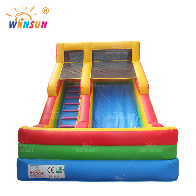 Double way slide commercial inflatable water slide, inflatable dry slide dual purpose for Adult kids