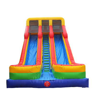 Double way slide commercial inflatable water slide, inflatable dry slide dual purpose for Adult kids