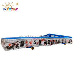 Halloween inflatable laser tag inflatable haunted house maze for amusement park