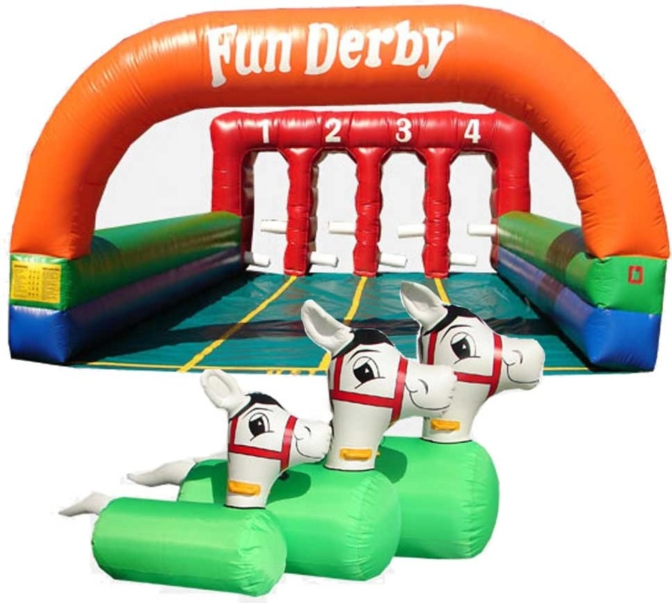 Fun Derby Inflatable Horse Racing, inflatable Pony Hops game racing derby game for sale