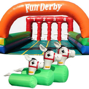 Fun Derby Inflatable Horse Racing, inflatable Pony Hops game racing derby game for sale