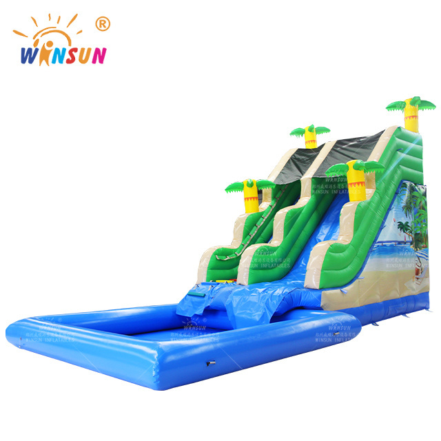 beach inflatable water slide with airtight pool commercial inflatable backyard slide toboggan