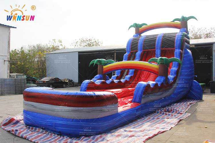 19ft Water Slide  inflatable water slides with pool commercial big tropical water slides for yard