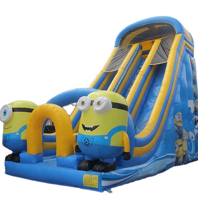 Top factory hot  sell  amusement park cartoon dry slides, inflatable classical park slides for party rentals