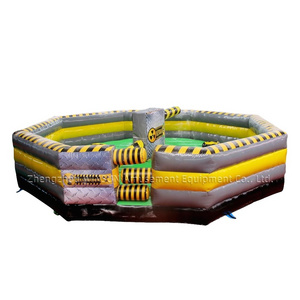 Factory Price inflatable toxic meltdown wipeout game inflatable mechanical sweeper game for adults