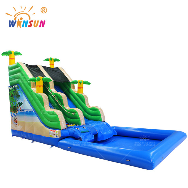 beach inflatable water slide with airtight pool commercial inflatable backyard slide toboggan