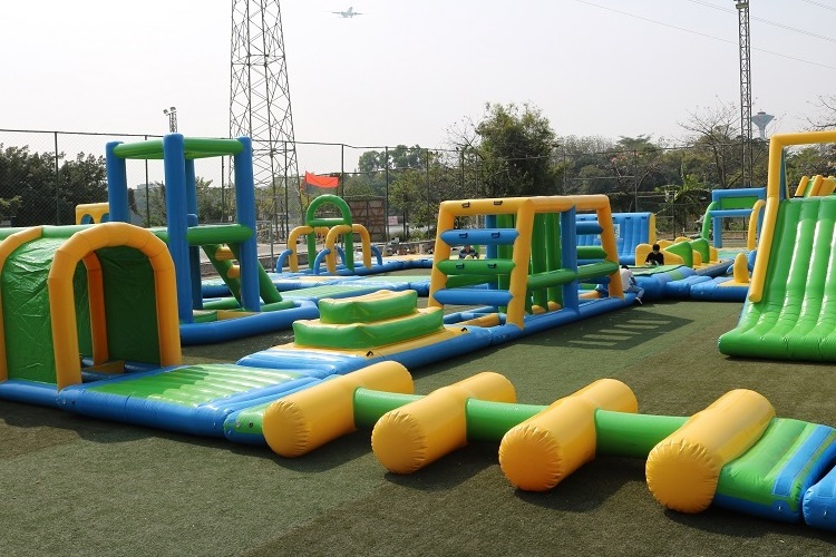 Bingo super  inflatable inflatable water park toys,beach sea challenge obstacle course,inflatable water run ride  equipment