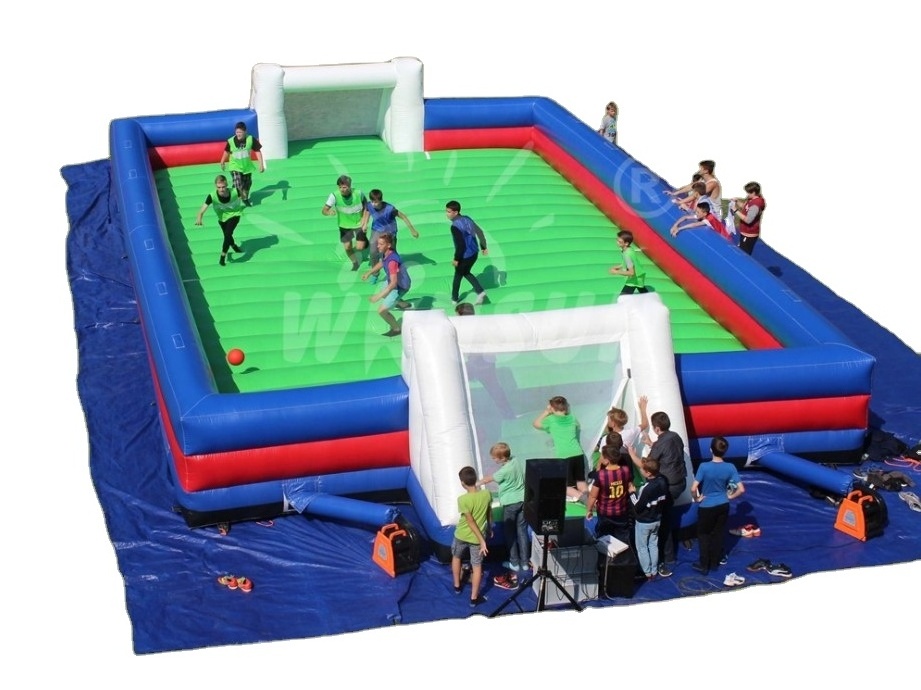 buy factory sale  outdoor soap football field inflatable soccer pitch inflatable games for events soccer field for sale