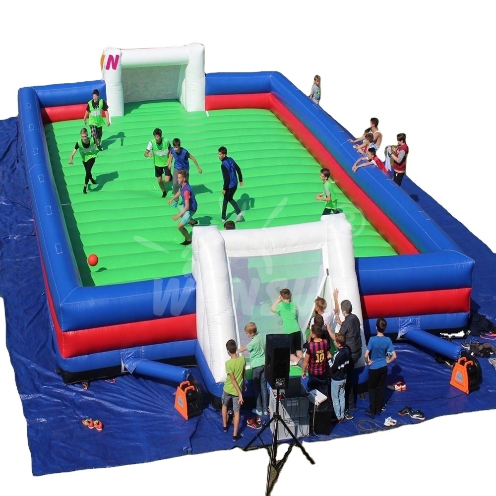 buy factory sale  outdoor soap football field inflatable soccer pitch inflatable games for events soccer field for sale