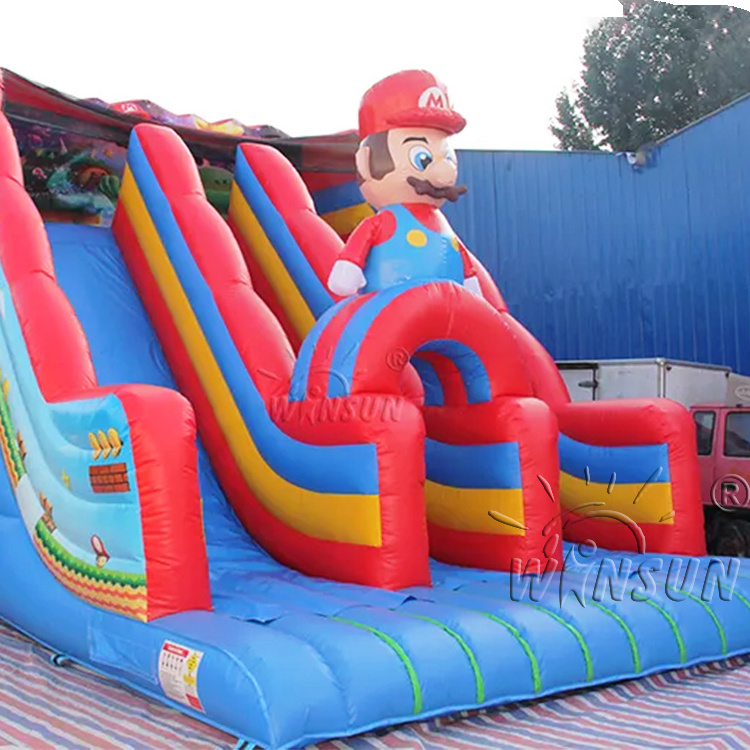 New design  commercial slide for sale Mario trampoline slide super inflatable slides