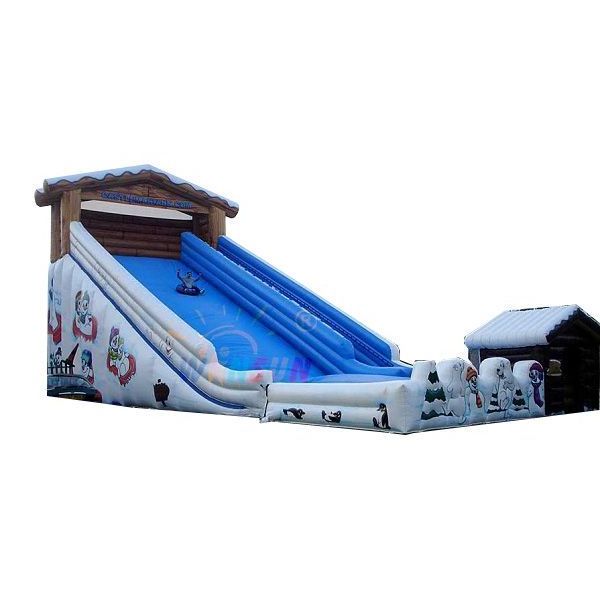 Commercial Toboggan Run inflatable slide giant snow slide,snow tubing slide toboganes