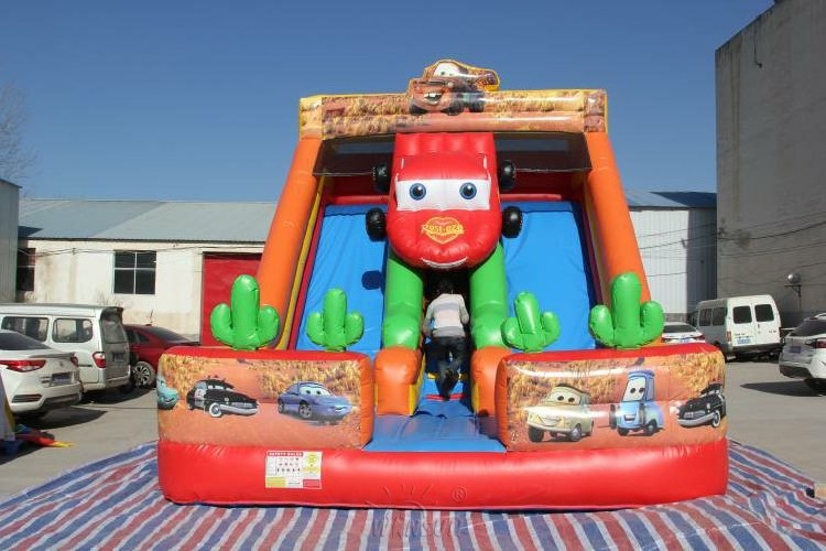 giant 25ft inflatable slide mc-queen super mario water slide