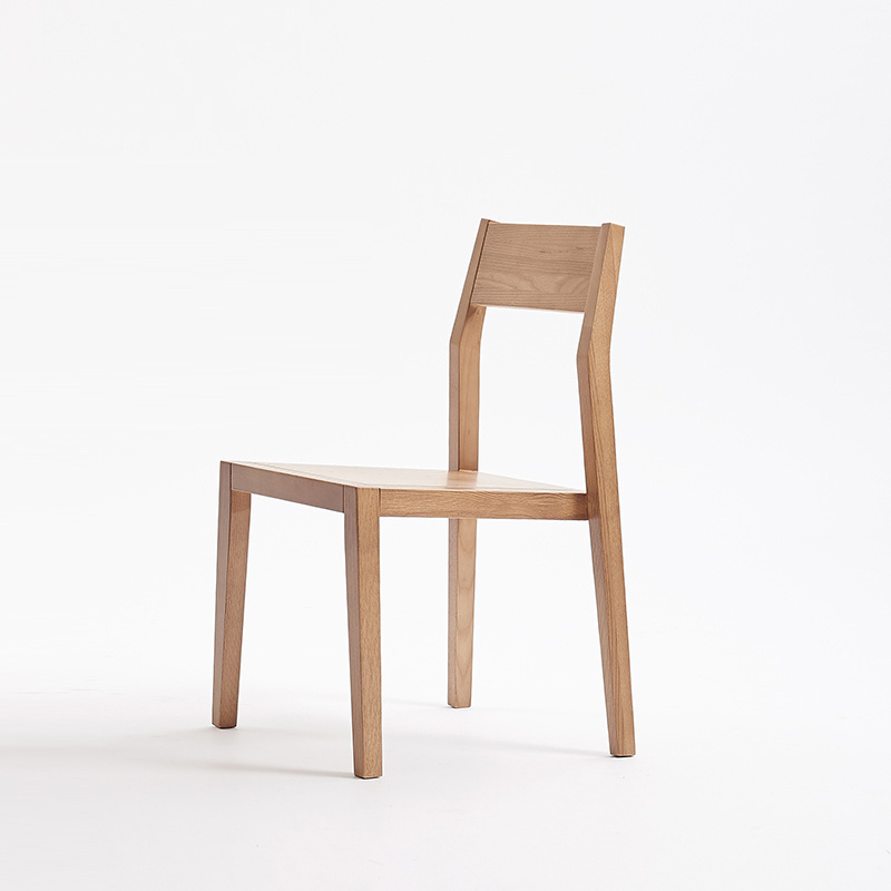 Solid ash wood dining chair Basics Armless Bistro Dining Chair  Natural Ash Cheap Chairs Factory Manufacturer