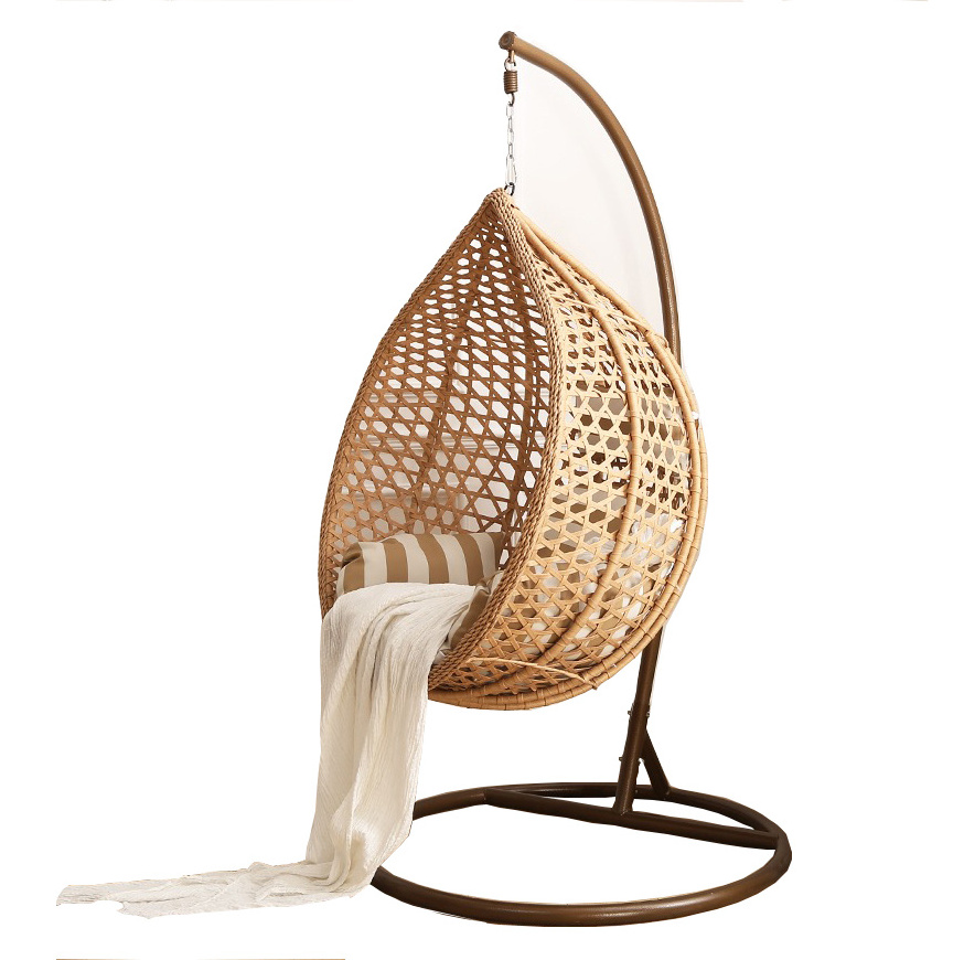 2021 Outdoor Hanging Chair Indoor and Swing Rattan Chair Balcony Bird's Nest Hanging Basket Adult Rocking Chair Wholesale Metal