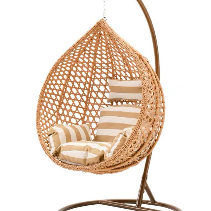 2021 Outdoor Hanging Chair Indoor and Swing Rattan Chair Balcony Bird's Nest Hanging Basket Adult Rocking Chair Wholesale Metal