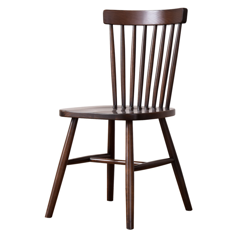 Dining Chair Solid Wood High Spindle Back Chair for Home Kitchen Office Restaurant Bedroom Living Room Waiting Room Apartment