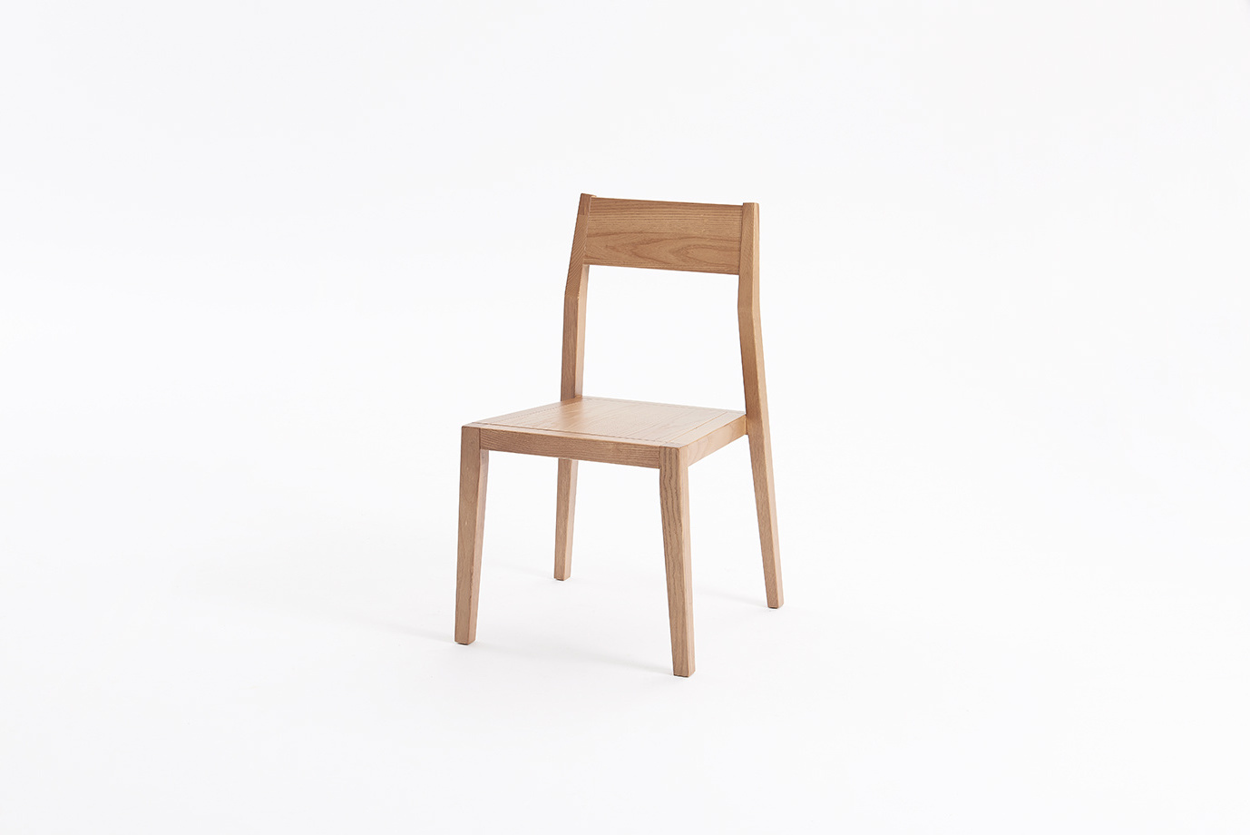 Solid ash wood dining chair Basics Armless Bistro Dining Chair  Natural Ash Cheap Chairs Factory Manufacturer