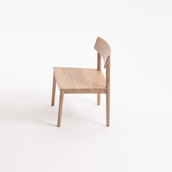 Solid Timber wood dining chair Basics Armless Mortise and Tenon joint Dining Chair Natural Ash Chairs Factory Manufacturer