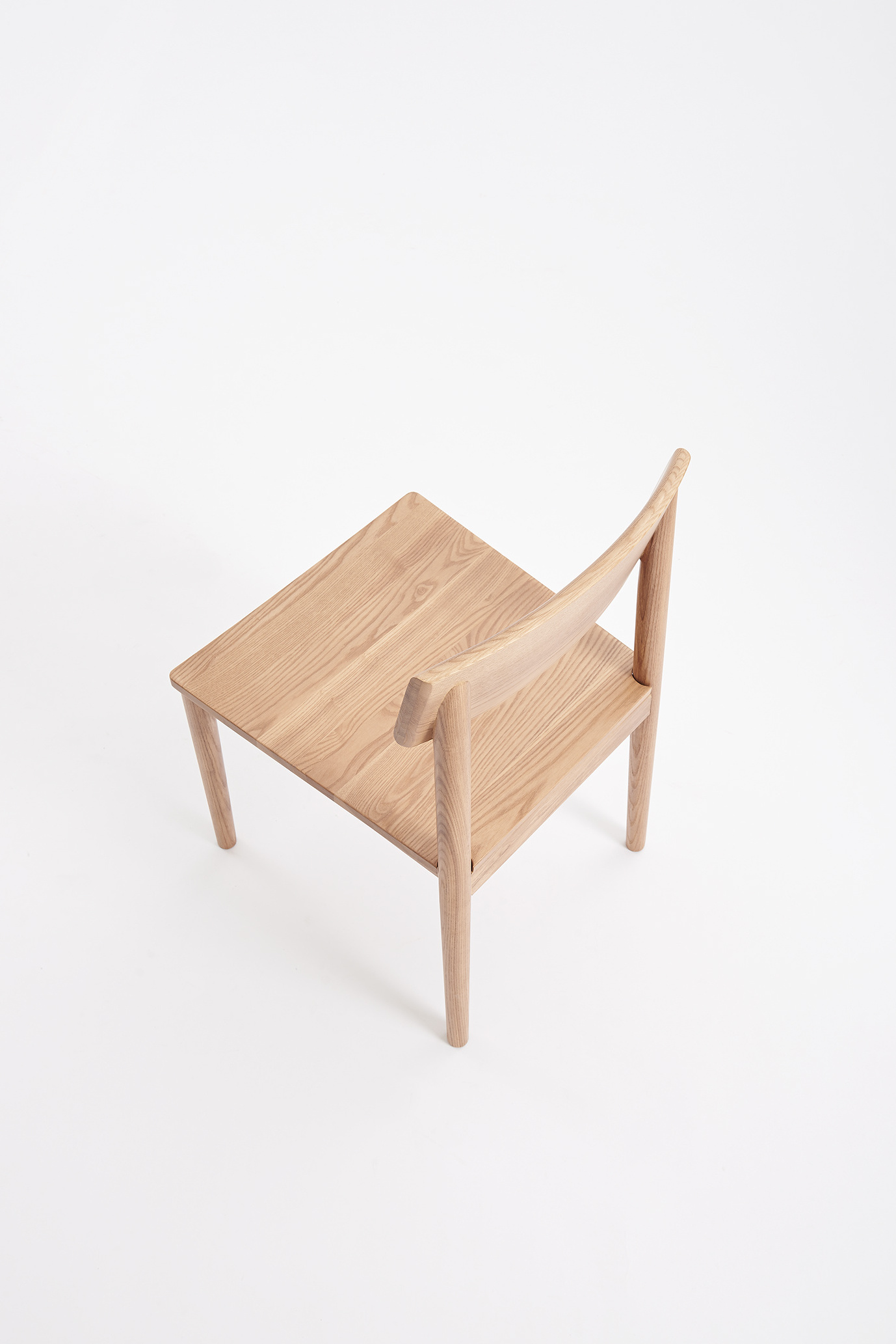 Solid Timber wood dining Simple chair Basics Armless Mortise and Tenon joint Dining Chair Natural Ash Chair Factory Manufacturer