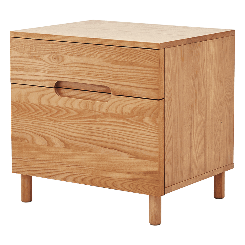 Wooden Nightstands Home Furniture Wood Bedside Night Table with Drawers Ash Oak Modern Movable Bedroom Solid Nightstand Durable