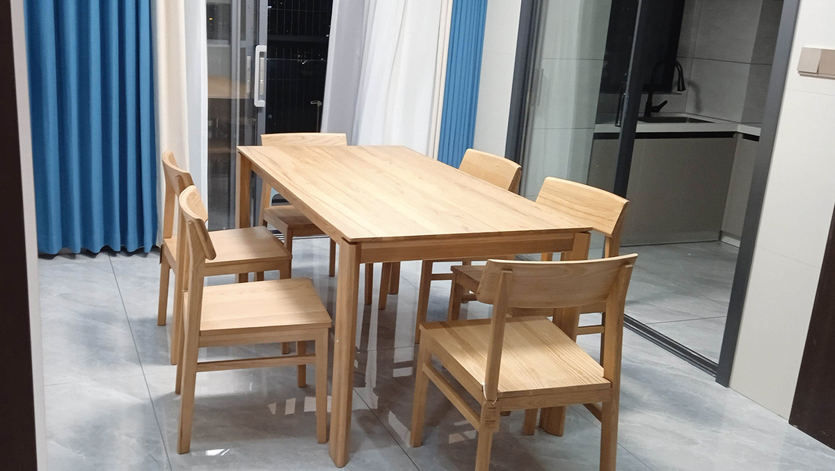 Solid Timber wood dining chair Basics Armless Mortise and Tenon joint Dining Chair Natural Ash Chairs Factory Manufacturer