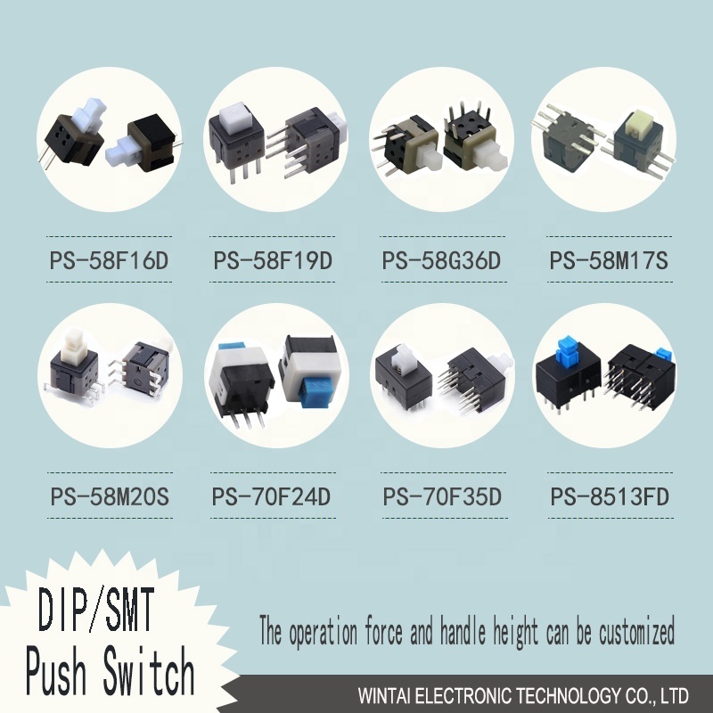 Wintai-tech waterproof momentary push button switch push button light switches metal push button switch