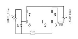 Wintai-Tech 2 Gang Toggle Rocker Switch Panel Blue Led Light Switch Panel Rocker 2 Gang Rocker Switch Panel