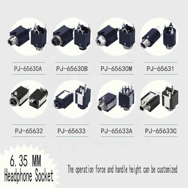 Wintai-Tech China Manufacturers PJ-65302C Mono Jack In Stereo Socket Audio Input Socket 6.35 Jack Connector