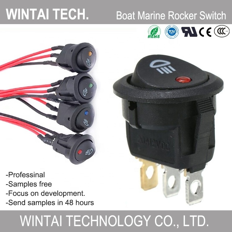 Wintai-Tech 5 gang car marine boat led rocker switch led light rocker switch panel for car 5 gang rocker switch panel