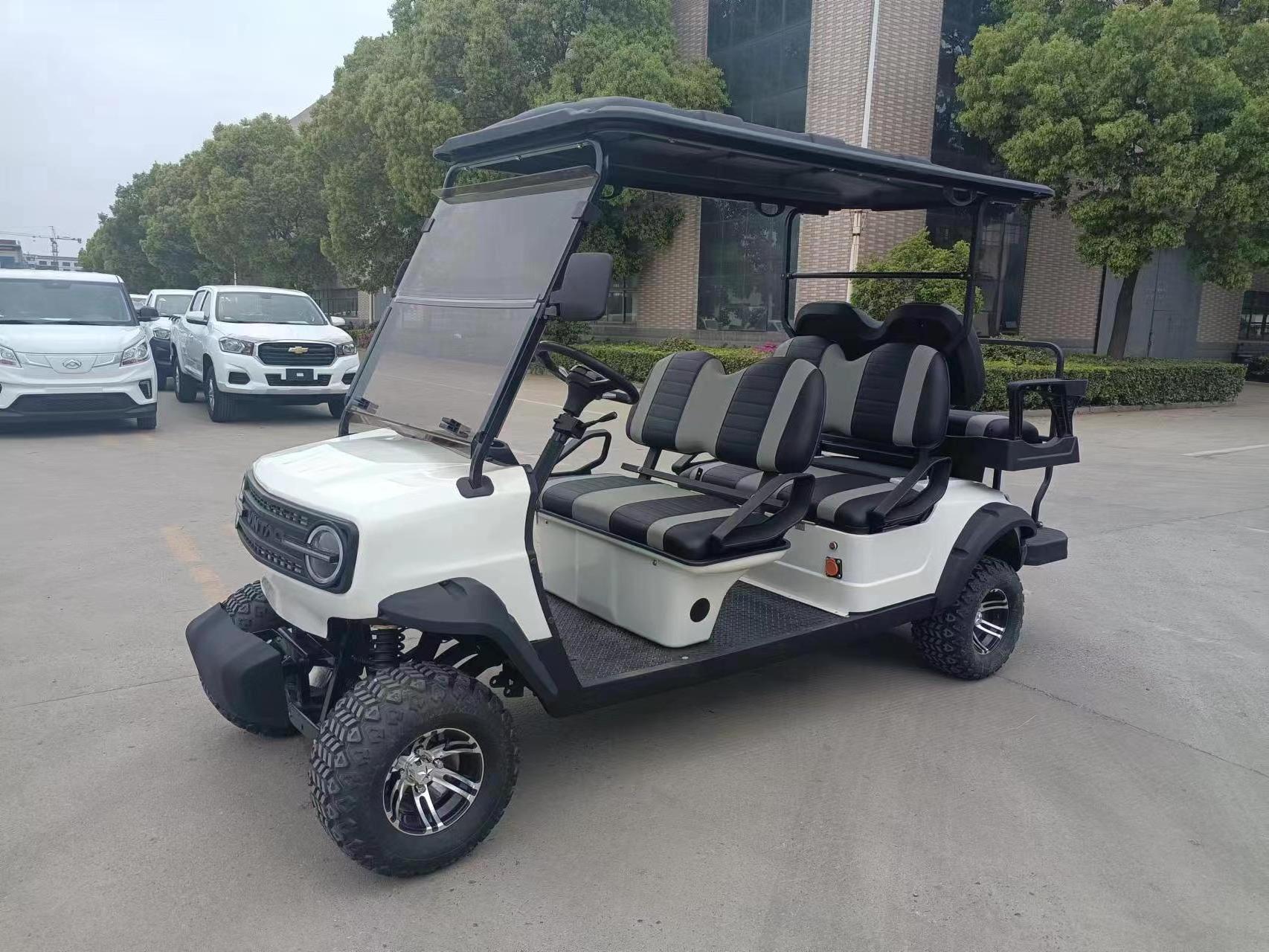 2024 high level product China wholesale new radio system electric golf cart 10 inch screen apple carplay 6 seater golf cart