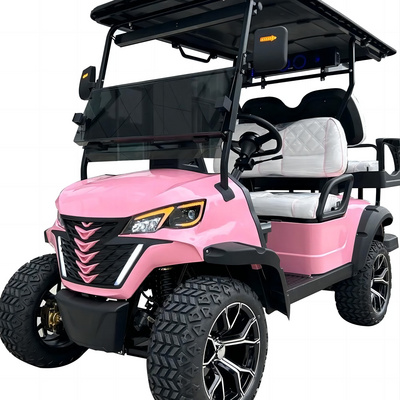 72V Lithium Ion Battery Club Car Pink Golf Cart Hunting Folding Electric Golf Carts