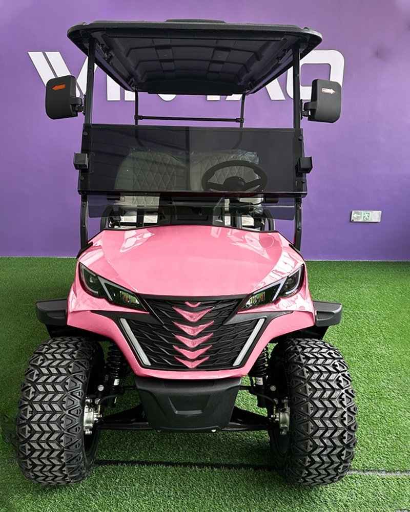 72V Lithium Ion Battery Club Car Pink Golf Cart Hunting Folding Electric Golf Carts