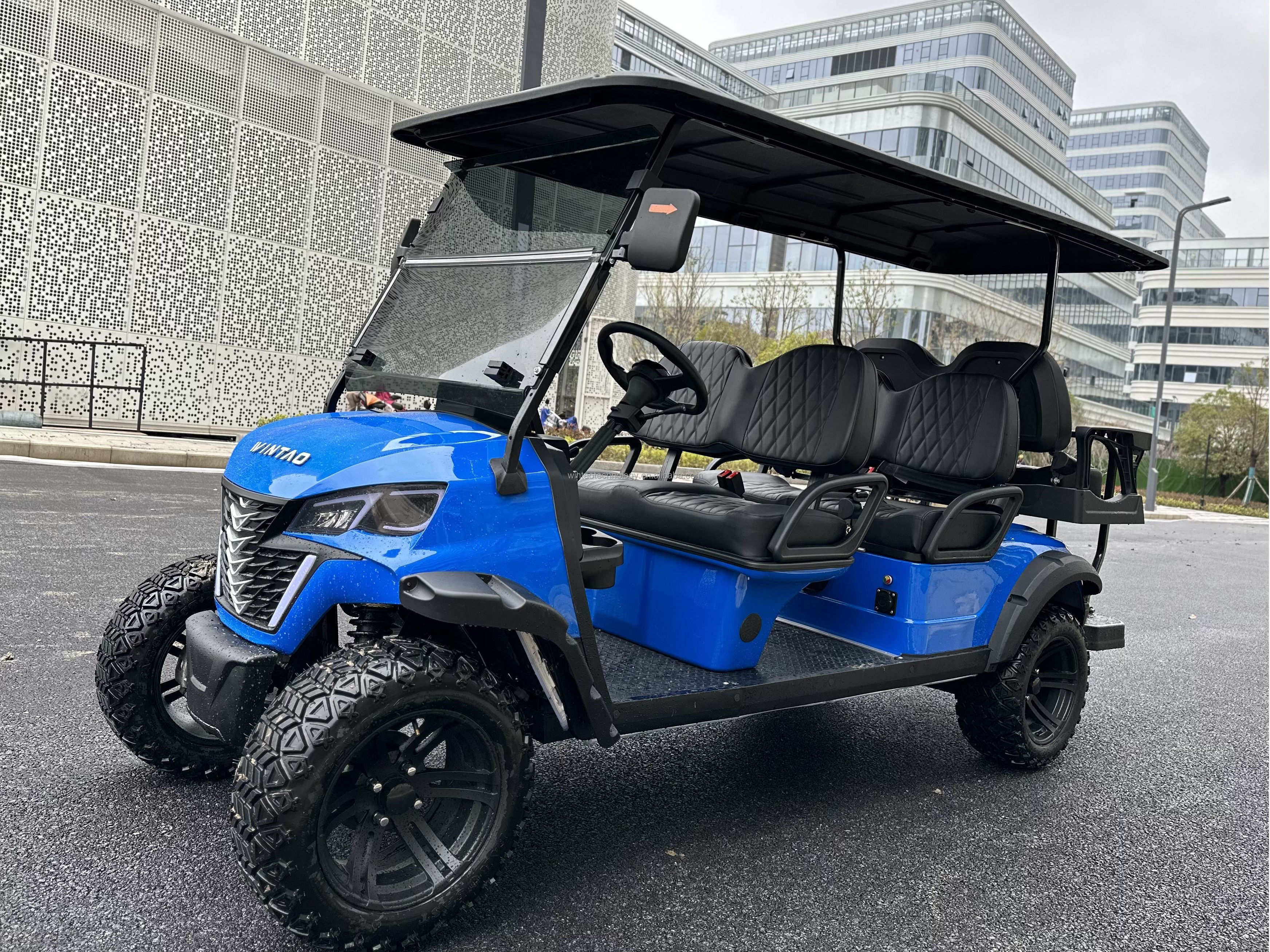 Ce Certified Lithium Battery Powered 48V 72v AC System 4 Seat Electric Lifted Off Road Golf Cart Buggy