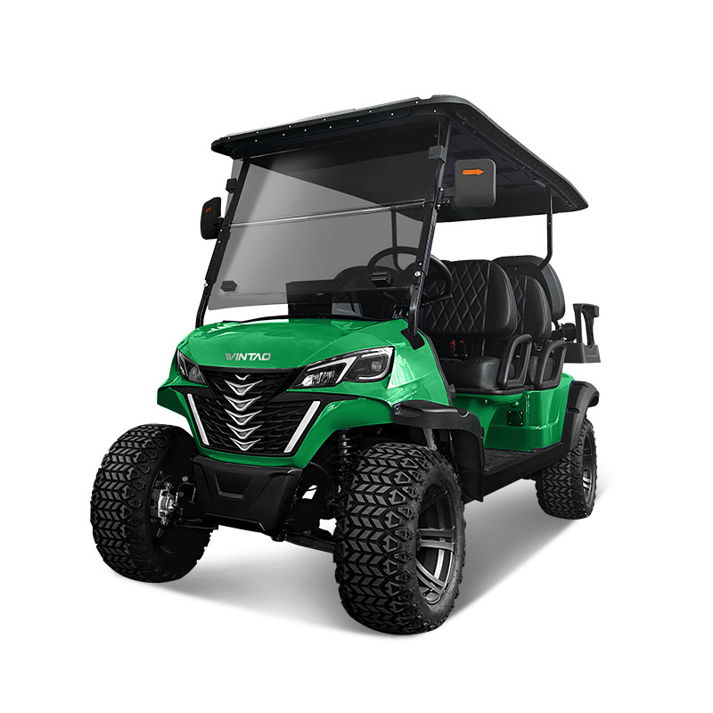 72V Lithium Battery Scenic Spot Garden Villa Patrol Buggy 4 Seat 2 Rear Electric Golf Cart