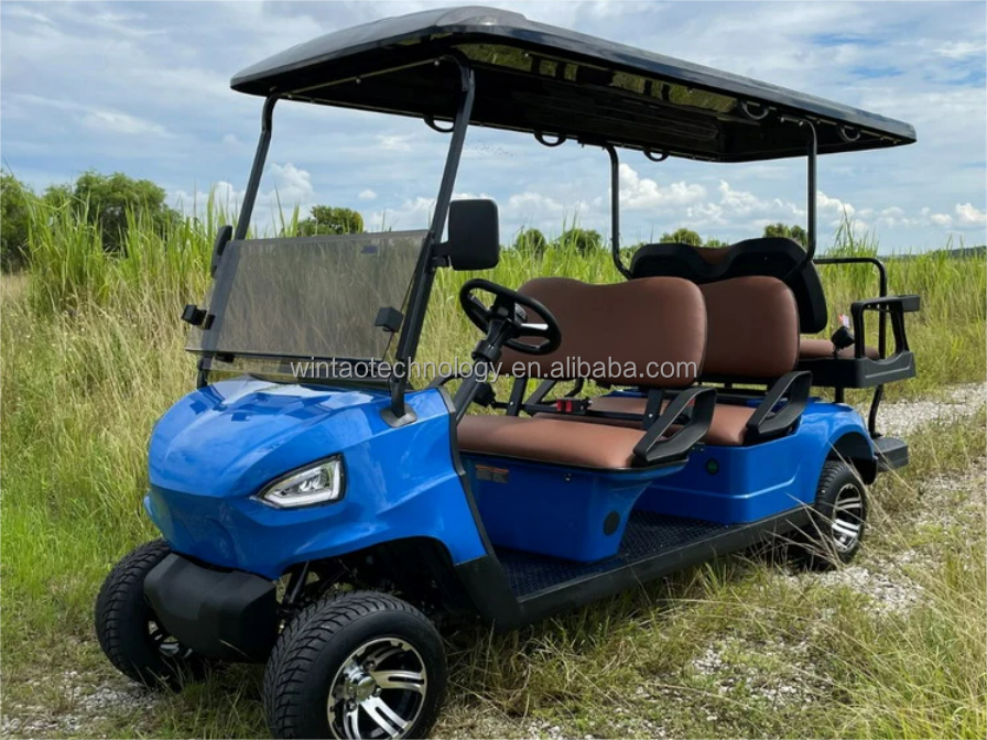 Custom 4+2 Seaters 4 Wheel Drive Electric Golf Cart with 72V lithium battery