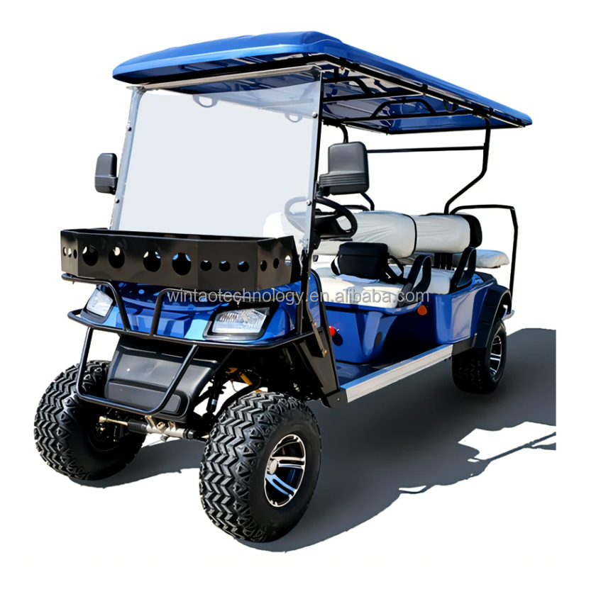 Custom 4+2 Seaters 4 Wheel Drive Electric Golf Cart with 72V lithium battery