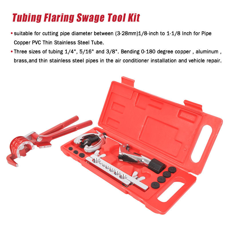 Winmax automotive mechanic tools ratchet wrench tubing cutter tubing flaring swage tool kit