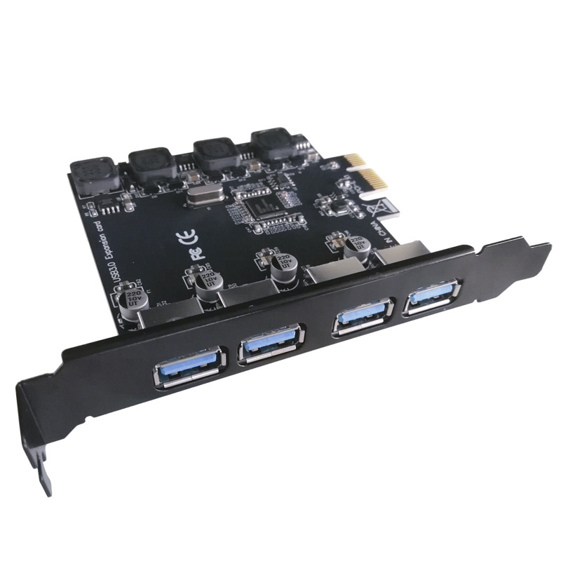 New Arrival PCI-E 1X To 4 Ports USB3.0 Adapter Card PCI-E Express To USB 3.0 Controller